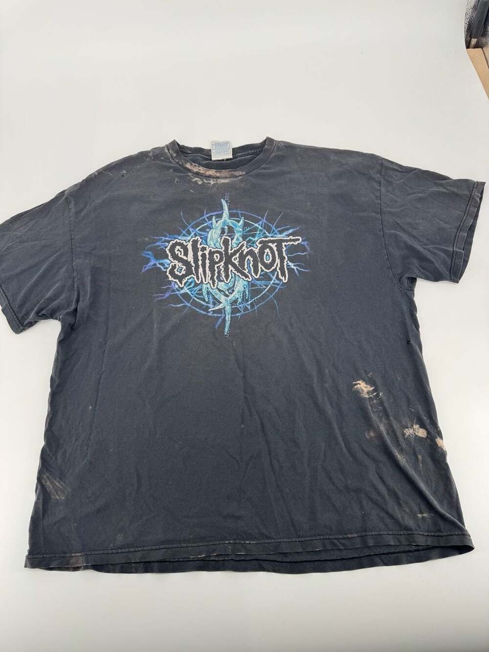 Vintage Slipknot Blue Logo T-Shirt Black 2XL Tennessee River
